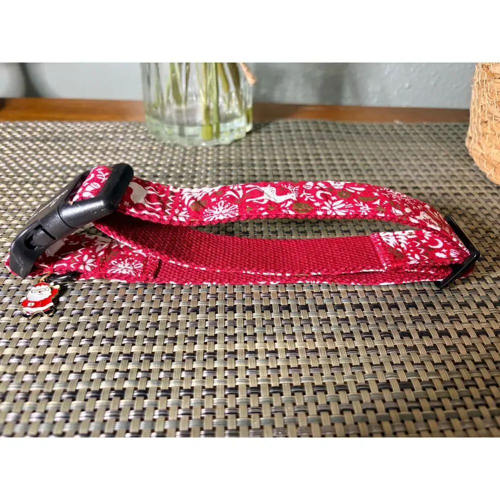 ARING PET Dog Collar Christmas Tree and Reindeer Cotton Pet Collars Size-M